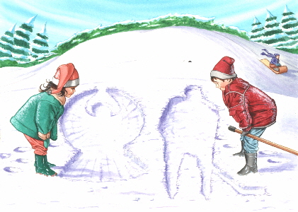 snow angels card scan